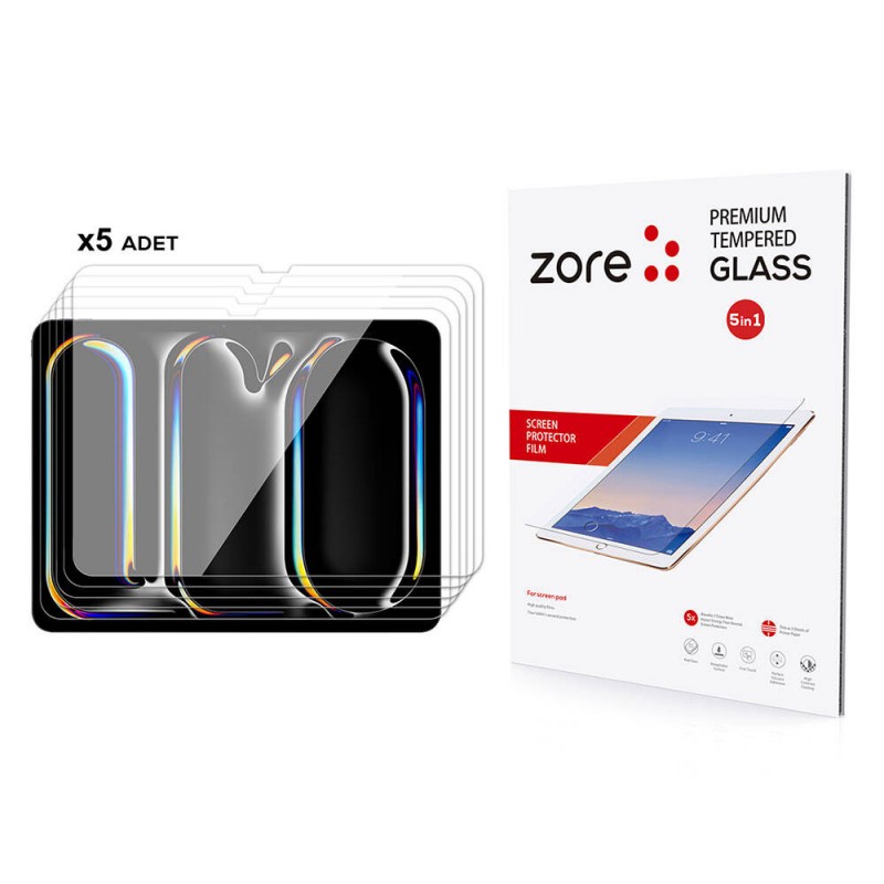 Bal-z Apple iPad 13 Pro 2024  5in1 Tablet Temperli Cam Ekran Koruyucu