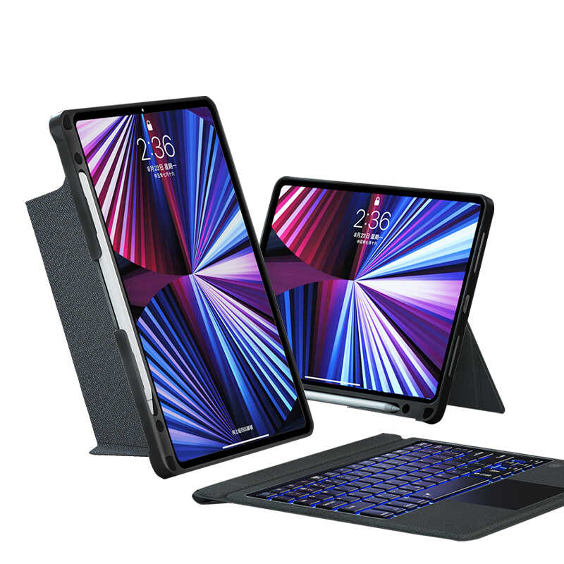 Bal-z Apple iPad Air 10.9 2020 (4.Nesil) Wiwu Mag Touch Klavyeli Standlı Kılıf