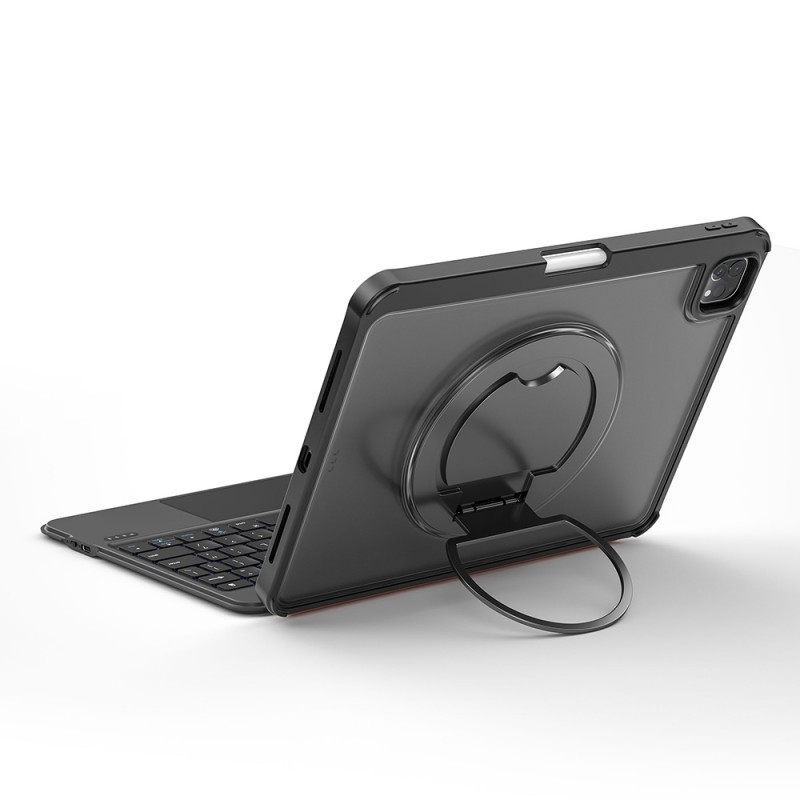 Bal-z Apple iPad Air 10.9 2020 (4.Nesil) Wiwu MK-007 Combo Pro Kalem Bölmeli Klavyeli Standlı Kılıf