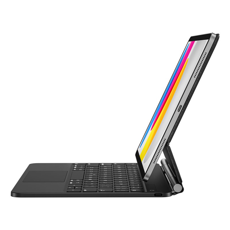 Bal-z Apple iPad 10.Nesil 2022 10.9" Klavyeli Kılıf Touchpad Klavye Aydınlatmalı Wiwu KX005 Keyboard