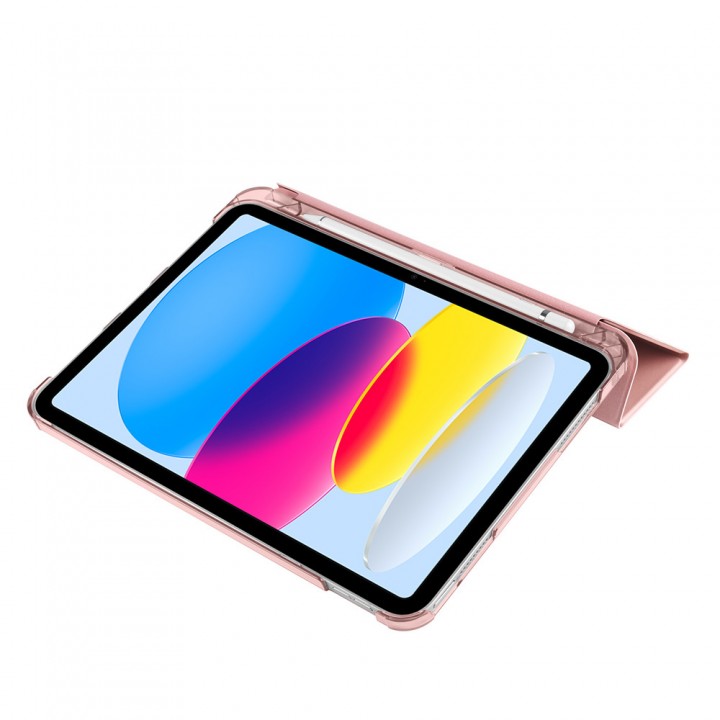 Apple iPad Air 10.9 2022 (10.Nesil) Zore Smart Cover Kalem Bölmeli Standlı 1-1 Kılıf