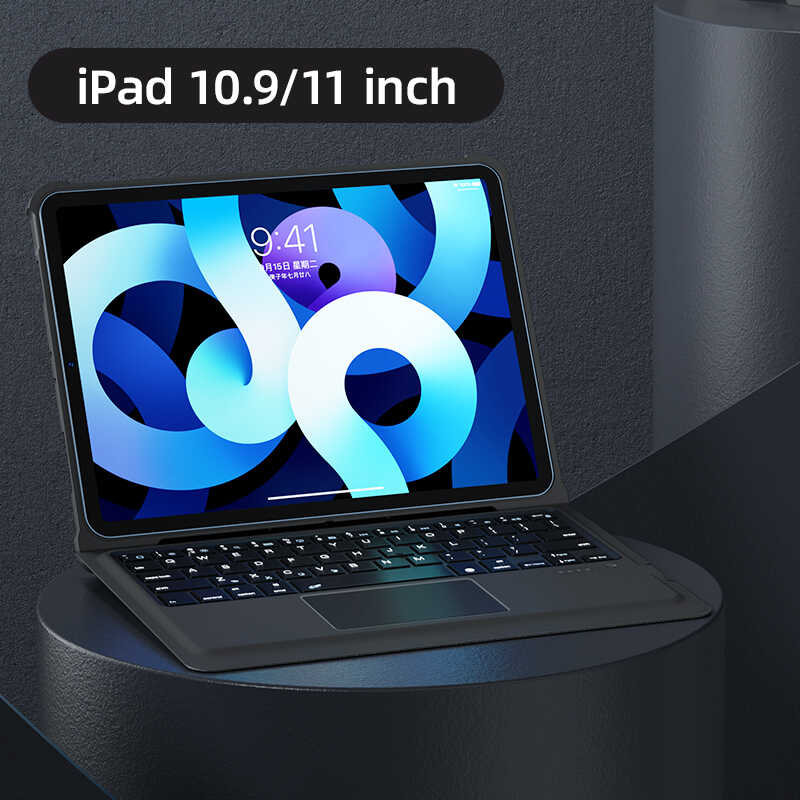Bal-z Apple iPad Air 10.9 2022 (5.Nesil) Benks Multifunctional Kablosuz Klavyeli Kılıf