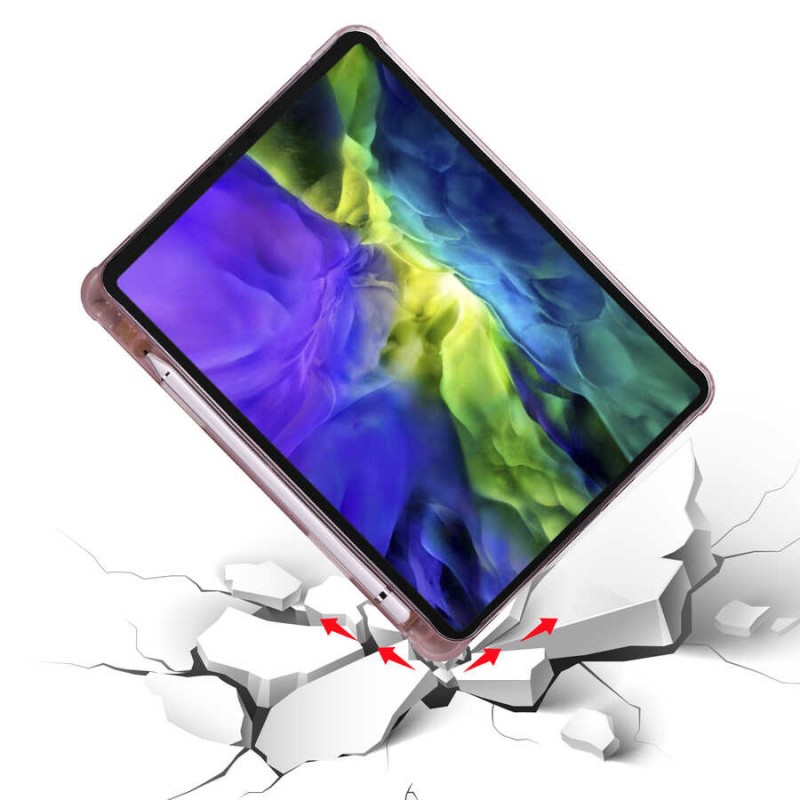 Bal-z Apple iPad Air 10.9 2022 (5.Nesil) Kılıf  Tri Folding Kalem Bölmeli Standlı Kılıf