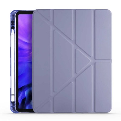 Bal-z Apple iPad Air 10.9 2022 (5.Nesil) Kılıf  Tri Folding Kalem Bölmeli Standlı Kılıf