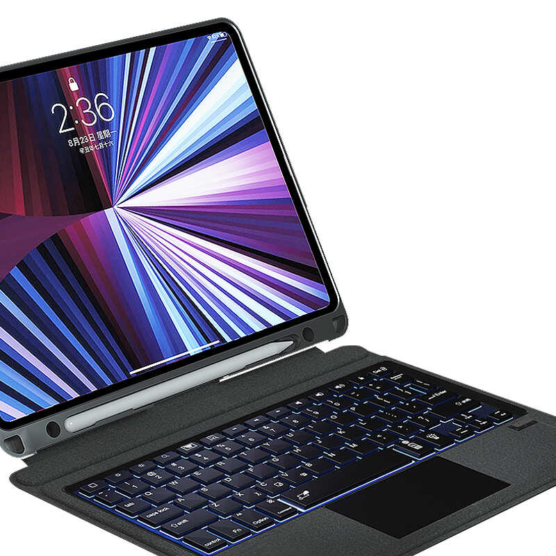 Bal-z Apple iPad Air 10.9 2022 (5.Nesil) Wiwu Mag Touch Klavyeli Standlı Kılıf