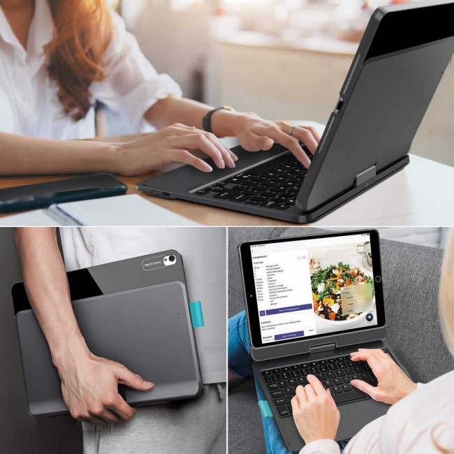 Apple iPad Air 10.9 2022 (5.Nesil) Wiwu Waltz Rotating Keyboard Kablosuz Dönebilen Klavye Apple iPad Air 10.9 2022 (5.Nesil) Wiwu Waltz Rotating Keyboard Kablosuz Dönebilen Klavye