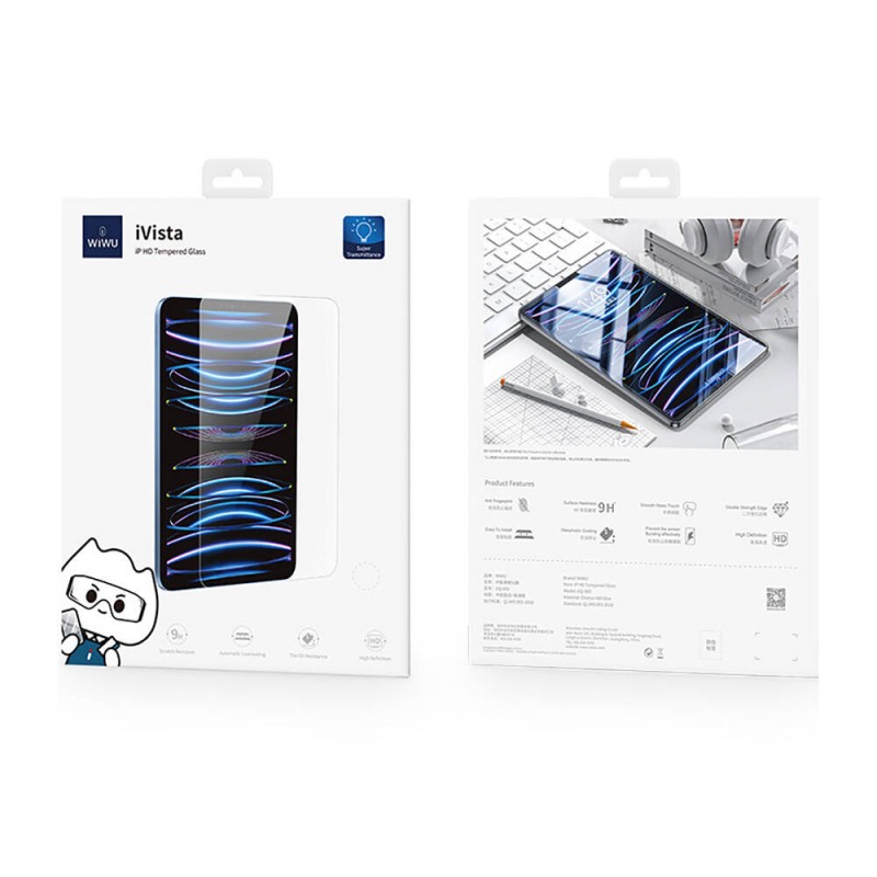 Bal-z Apple iPad Air 11 2024 Wiwu Wi-GQ003 iVista Serisi Oleofobik HD Temperli Cam Ekran Koruyucu