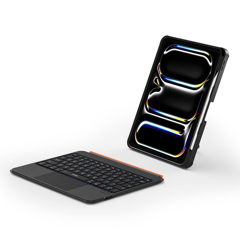 Bal-z Apple iPad Air 11 2025 M3 Wiwu MK-007 Combo Pro Kalem Bölmeli Klavyeli Standlı Kılıf