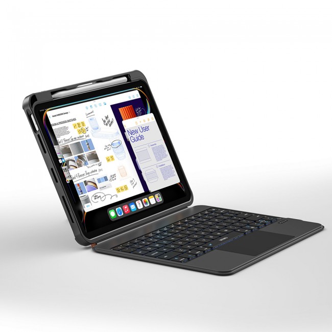 Apple iPad Air 11 2025 M3 Wiwu MK-007 Combo Pro Kalem Bölmeli Klavyeli Standlı Kılıf Apple iPad Air 11 2025 M3 Wiwu MK-007 Combo Pro Kalem Bölmeli Klavyeli Standlı Kılıf