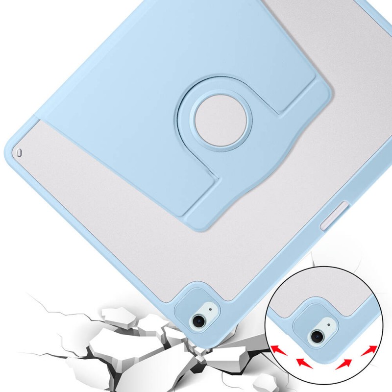 Bal-z Apple iPad Air 13 2024 Kılıf Zore Termik Kalem Bölmeli Dönebilen Standlı Kılıf