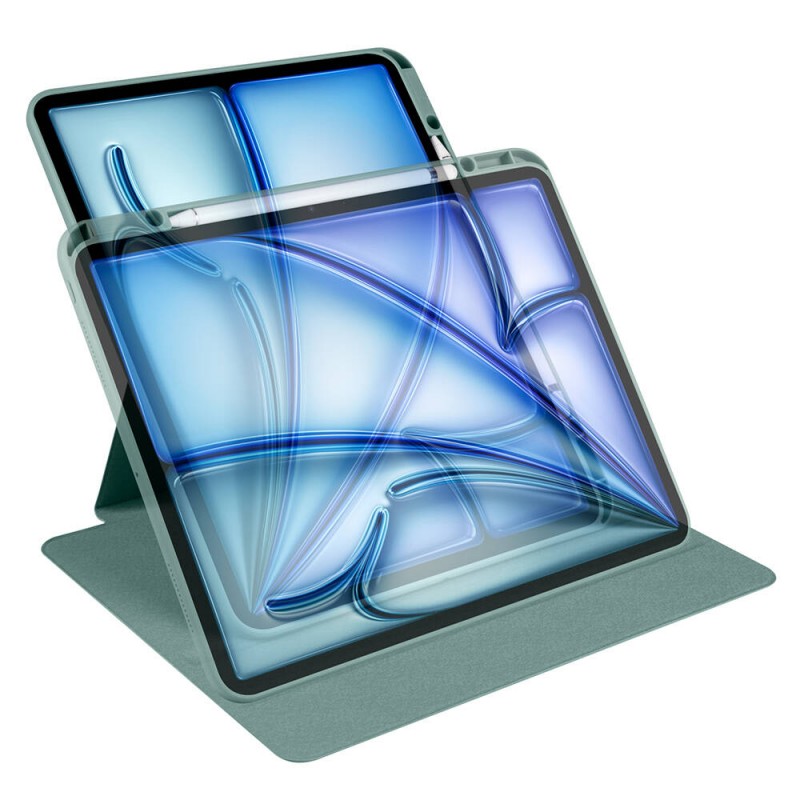 Bal-z Apple iPad Air 13 2025 M3 Kılıf Zore Termik Kalem Bölmeli Dönebilen Standlı Kılıf