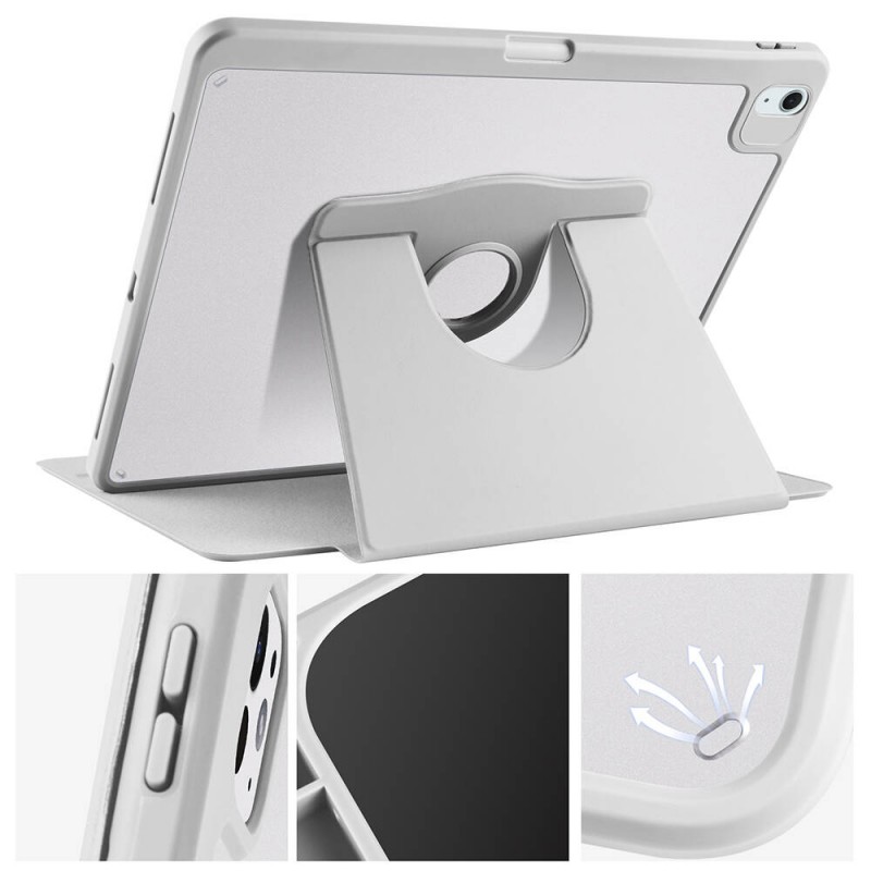 Bal-z Apple iPad Air 13 2025 M3 Kılıf Zore Termik Kalem Bölmeli Dönebilen Standlı Kılıf