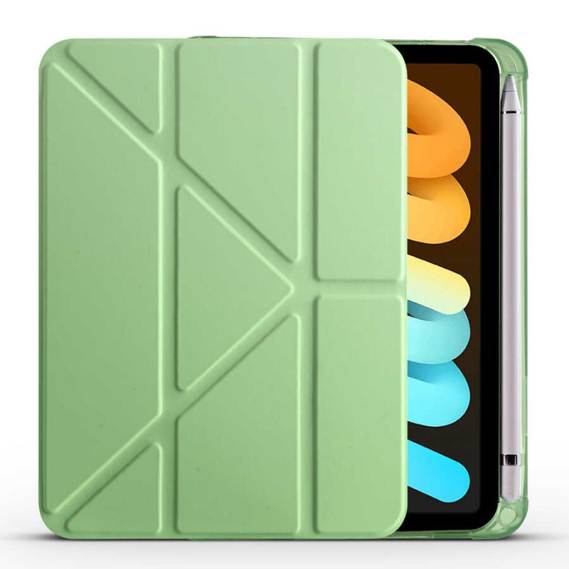 Bal-z Apple iPad Mini 2021 (6.Nesil) Kılıf  Tri Folding Kalem Bölmeli Standlı Kılıf