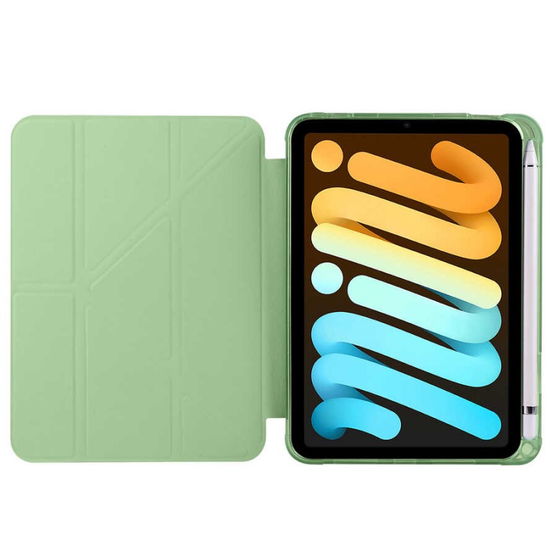 Bal-z Apple iPad Mini 2021 (6.Nesil) Kılıf  Tri Folding Kalem Bölmeli Standlı Kılıf