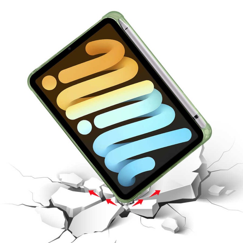 Bal-z Apple iPad Mini 2021 (6.Nesil) Kılıf  Tri Folding Kalem Bölmeli Standlı Kılıf