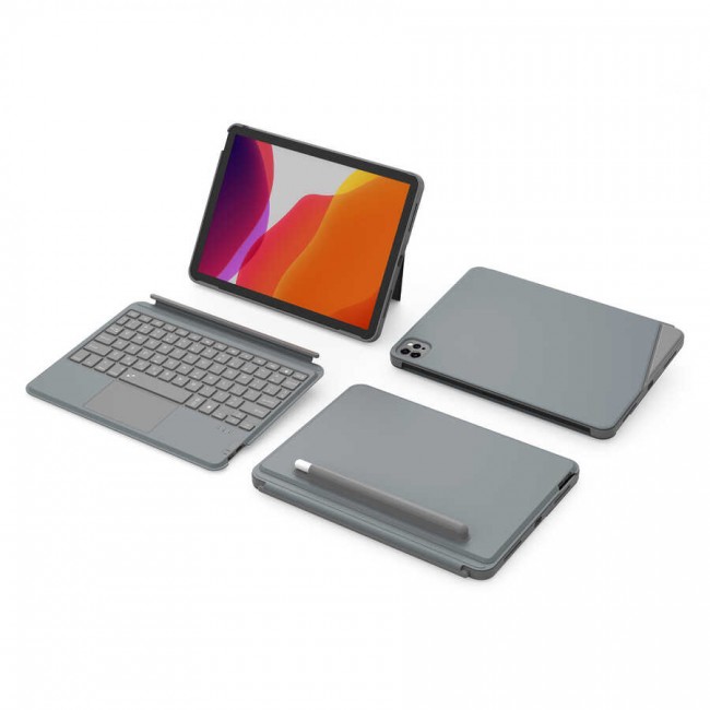 Apple iPad Pro 10.5 (7.Nesil) Wiwu Combo Led Işıklı Magnetik Standlı Klavyeli Kılıf Apple iPad Pro 10.5 (7.Nesil) Wiwu Combo Led Işıklı Magnetik Standlı Klavyeli Kılıf