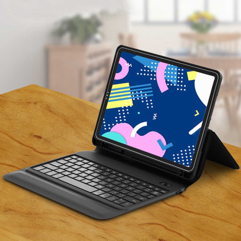 Bal-z Apple iPad Pro 11 2020 (2.Nesil) Wiwu Keyboard Folio Kablosuz Klavyeli Kılıf