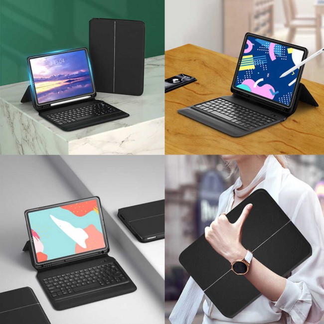 Apple iPad Pro 11 2020 (2.Nesil) Wiwu Keyboard Folio Kablosuz Klavyeli Kılıf Apple iPad Pro 11 2020 (2.Nesil) Wiwu Keyboard Folio Kablosuz Klavyeli Kılıf