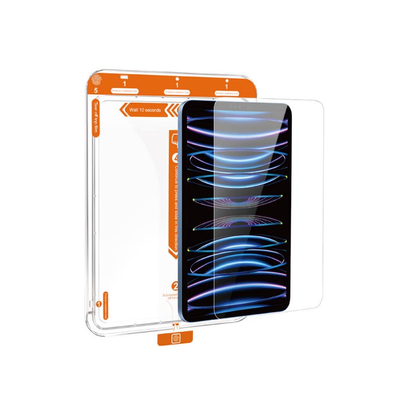 Bal-z Apple iPad Pro 11 2020 (2.Nesil) Wiwu Wi-GQ002 iVista 5 Katmanlı Temperli Cam Ekran Koruyucu + Kolay Uygulama Aparatı