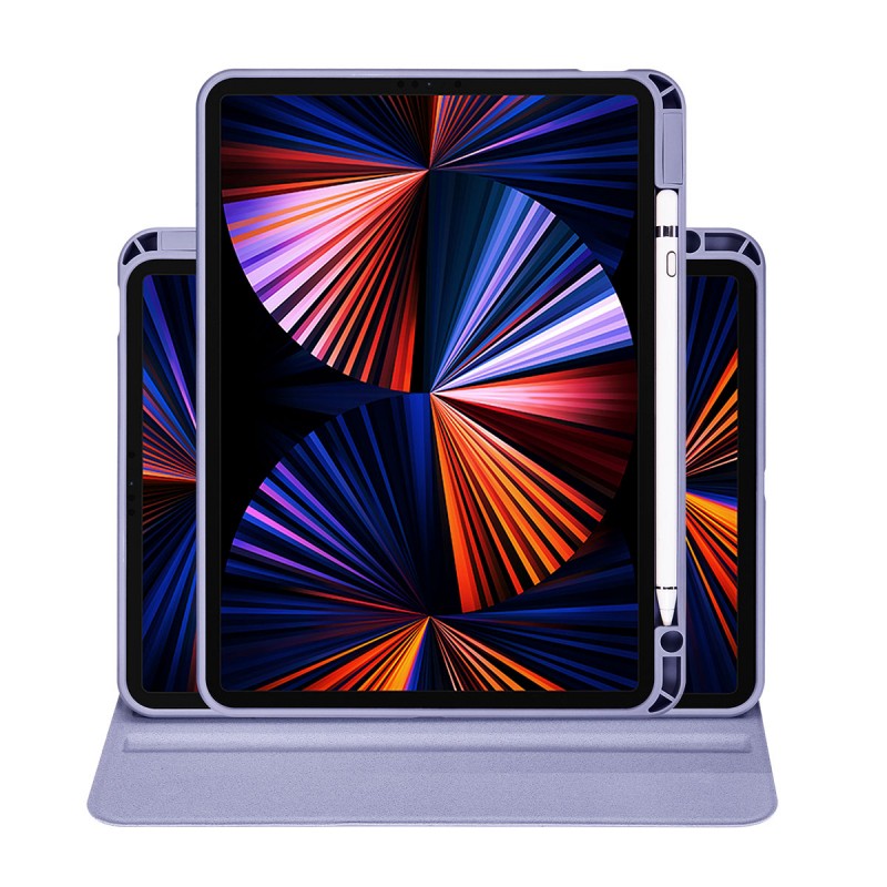 Bal-z Apple iPad Pro 11 2021 (3.Nesil) Kılıf  Termik Kalem Bölmeli Dönebilen Standlı Kılıf