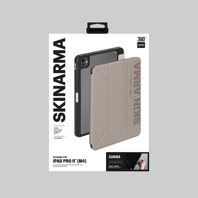 Apple iPad Pro 11 2024 Kılıf SkinArma Kabartma Baskı Tasarımlı 360 Tam Koruma Arkası Şeffaf Standlı Gamma Kılıf Apple iPad Pro 11 2024 Kılıf SkinArma Kabartma Baskı Tasarımlı 360 Tam Koruma Arkası Şeffaf Standlı Gamma Kılıf