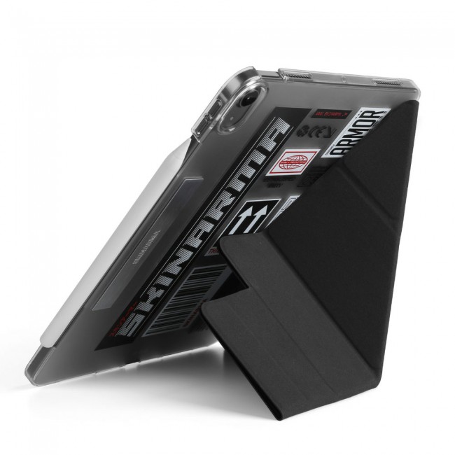 Apple iPad Pro 11 2024 Kılıf SkinArma Sticker Tasarımlı Kalemlikli Arkası Şeffaf Standlı Magnetik Taito Kılıf Apple iPad Pro 11 2024 Kılıf SkinArma Sticker Tasarımlı Kalemlikli Arkası Şeffaf Standlı Magnetik Taito Kılıf