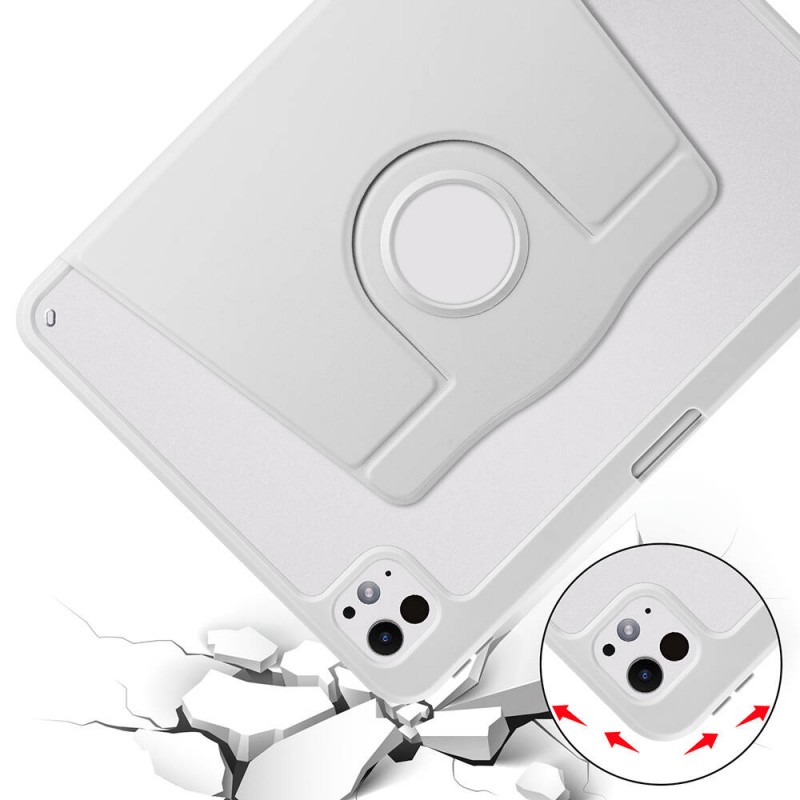 Bal-z Apple iPad Pro 11 2024 Kılıf Zore Termik Kalem Bölmeli Dönebilen Standlı Kılıf