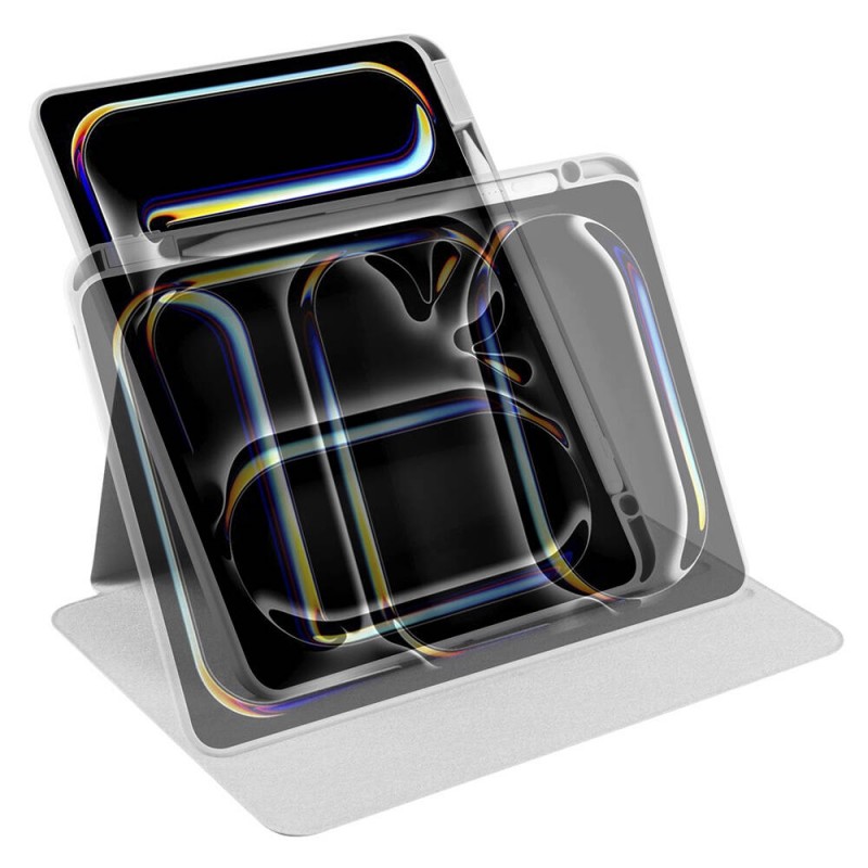 Bal-z Apple iPad Pro 11 2024 Kılıf Zore Termik Kalem Bölmeli Dönebilen Standlı Kılıf