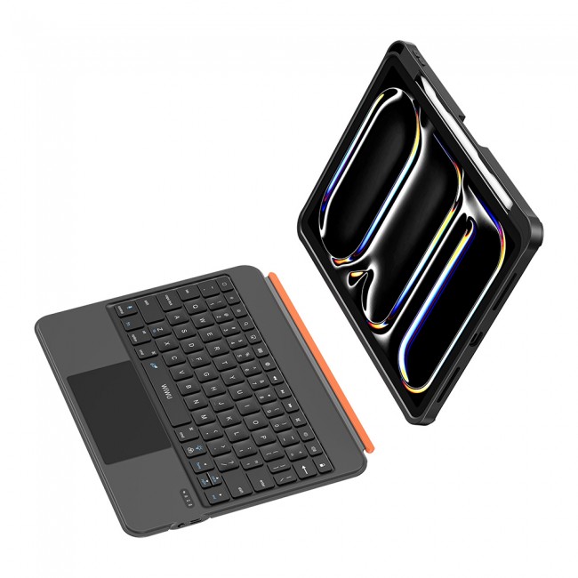 Apple iPad Pro 11 2024 MK-007 Combo Pro Kalem Bölmeli Klavyeli Standlı Kılıf Apple iPad Pro 11 2024 MK-007 Combo Pro Kalem Bölmeli Klavyeli Standlı Kılıf
