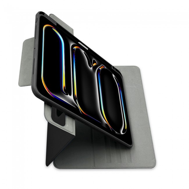 Apple iPad Pro 11 2024 Raptic Spin Detachable Folio PU Ayrılabilir Kalem Bölmeli Standlı Kılıf