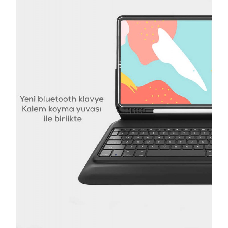 Bal-z Apple iPad Pro 11 Wiwu Keyboard Folio Kablosuz Klavyeli Kılıf