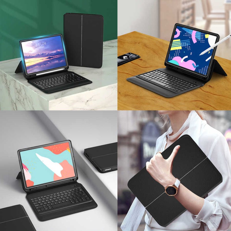Bal-z Apple iPad Pro 11 Wiwu Keyboard Folio Kablosuz Klavyeli Kılıf