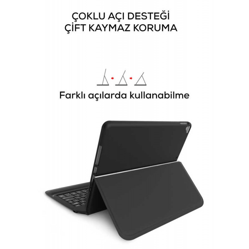 Bal-z Apple iPad Pro 11 Wiwu Keyboard Folio Kablosuz Klavyeli Kılıf