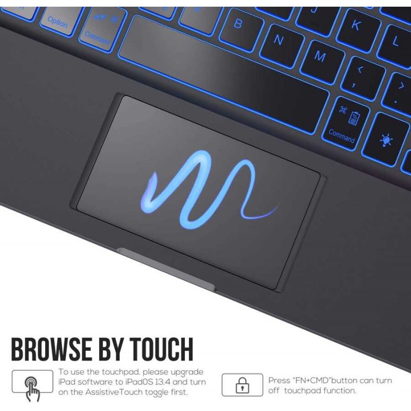 Bal-z Apple iPad Pro 11 Wiwu Waltz Rotating Keyboard Kablosuz Dönebilen Klavye