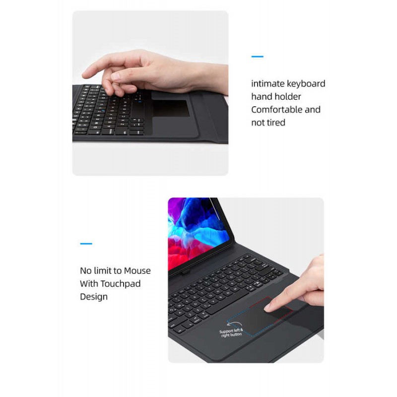 Bal-z Apple iPad Pro 12.9 2018 (3.Nesil) Benks Multifunctional Kablosuz Klavyeli Kılıf