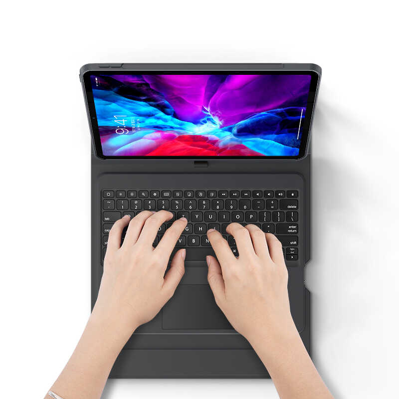 Bal-z Apple iPad Pro 12.9 2020 (4.Nesil) Benks Multifunctional Kablosuz Klavyeli Kılıf