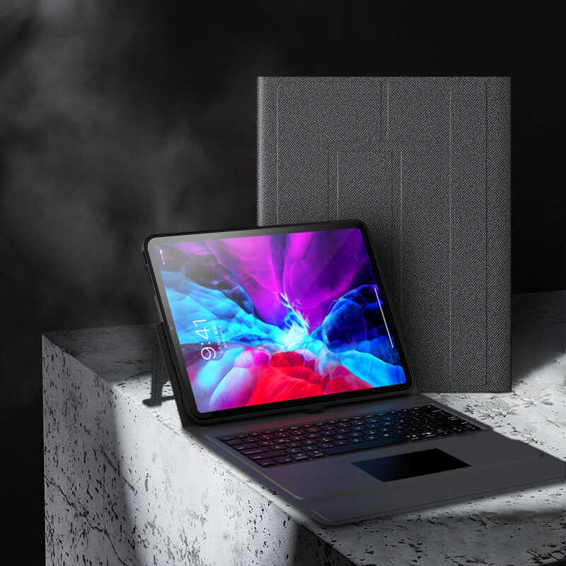 Bal-z Apple iPad Pro 12.9 2020 (4.Nesil) Benks Multifunctional Kablosuz Klavyeli Kılıf