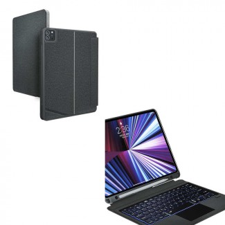 Apple iPad Pro 12.9 2020 (4.Nesil) Wiwu Mag Touch Klavyeli Standlı Kılıf Apple iPad Pro 12.9 2020 (4.Nesil) Wiwu Mag Touch Klavyeli Standlı Kılıf