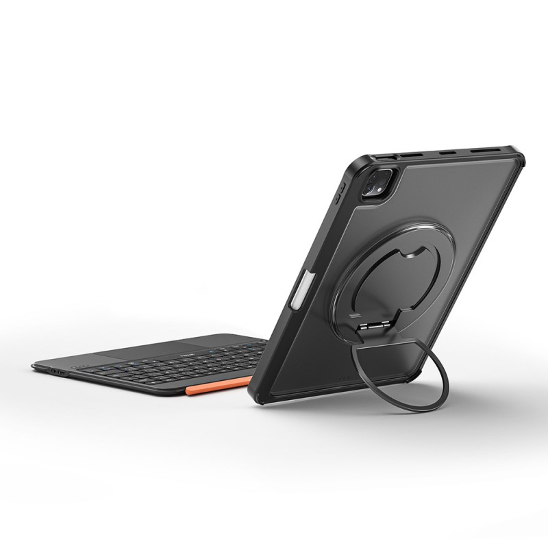 Bal-z Apple iPad Pro 12.9 2020 (4.Nesil) Wiwu MK-007 Combo Pro Kalem Bölmeli Klavyeli Standlı Kılıf