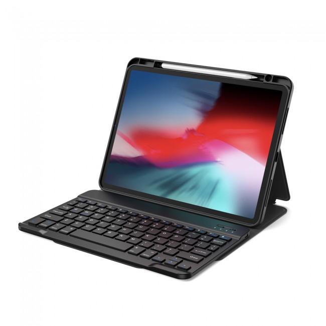 Apple iPad Pro 12.9 2020 (4.Nesil) Wiwu Protective Gizli Kalem Bölmeli Klavyeli Kılıf Apple iPad Pro 12.9 2020 (4.Nesil) Wiwu Protective Gizli Kalem Bölmeli Klavyeli Kılıf