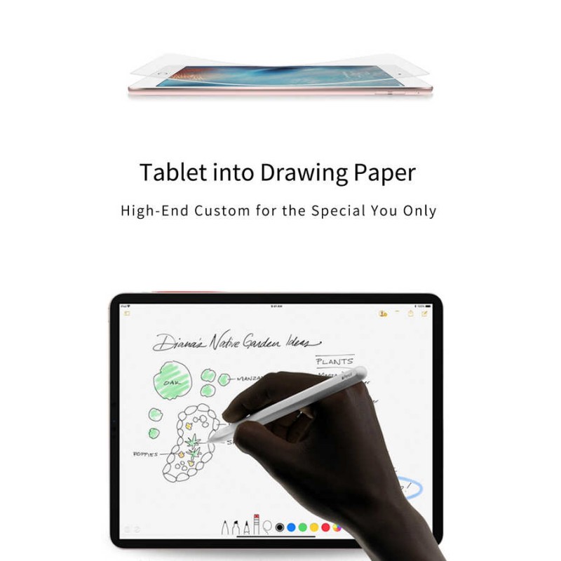 Bal-z Apple iPad Pro 12.9 2021 (5.Nesil) Kağıt Hisli ​Wiwu iPaper Like Tablet Ekran Koruyucu