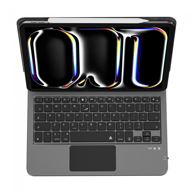 Apple iPad Pro 12.9 2021 (5.Nesil) Wiwu MK-003 Gizli Kalem Bölmeli Klavyeli Standlı Kılıf Apple iPad Pro 12.9 2021 (5.Nesil) Wiwu MK-003 Gizli Kalem Bölmeli Klavyeli Standlı Kılıf