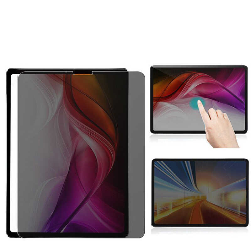 Bal-z Apple iPad Pro 12.9 2021 (5.Nesil)  Tablet Privacy Temperli Cam Ekran Koruyucu