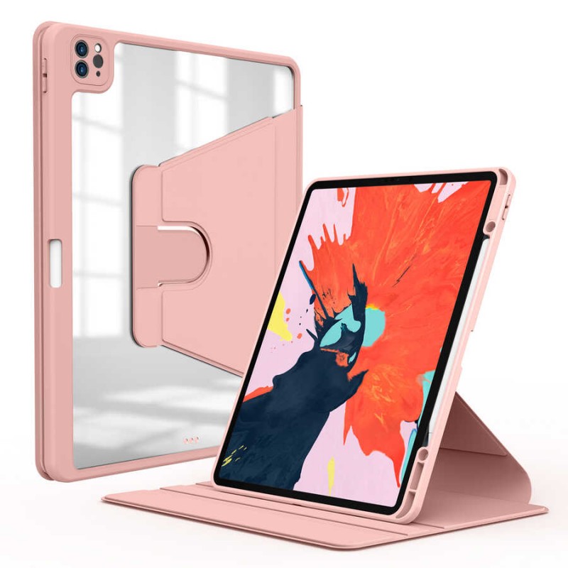 Bal-z Apple iPad Pro 12.9 2022 M2 Kılıf  Nayn Dönebilen Standlı Kılıf