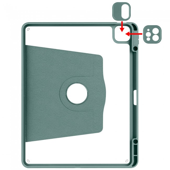 Apple iPad Pro 12.9 2022 M2 Kılıf Zore Termik Kalem Bölmeli Dönebilen Standlı Kılıf Apple iPad Pro 12.9 2022 M2 Kılıf Zore Termik Kalem Bölmeli Dönebilen Standlı Kılıf