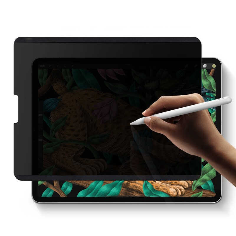 Bal-z Apple iPad Pro 12.9 2022 M2 ​Wiwu iPrivacy Magnetik Paper Like Hayalet Ekran Koruyucu