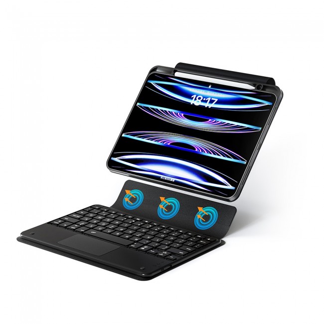 Apple iPad Pro 13 2024 Zore Border Keyboard Bluetooh Bağlantılı Standlı Klavyeli Tablet Kılıfı Apple iPad Pro 13 2024 Zore Border Keyboard Bluetooh Bağlantılı Standlı Klavyeli Tablet Kılıfı