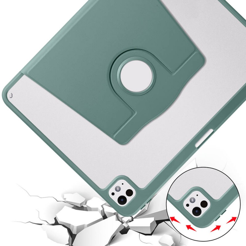 Bal-z Apple iPad Pro 13 2025 M5 Kılıf  Termik Kalem Bölmeli Dönebilen Standlı Kılıf