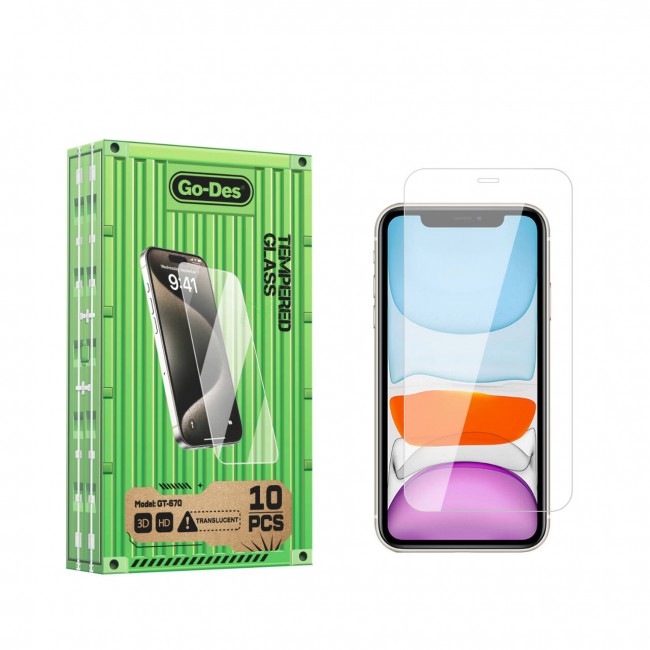 Apple iPhone 11 Go Des Parmak İzi Bırakmayan 9H Oleofobik Bom Glass Ekran Koruyucu 10'lu Paket Apple iPhone 11 Go Des Parmak İzi Bırakmayan 9H Oleofobik Bom Glass Ekran Koruyucu 10'lu Paket