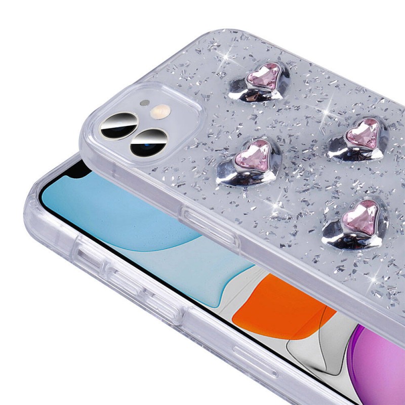 Bal-z Apple iPhone 11 Kılıf Airbagli Simli Arka Yüzey  Işıltı Silikon Kapak